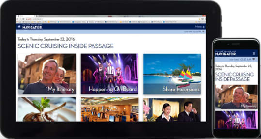 Navigator interface on tablet